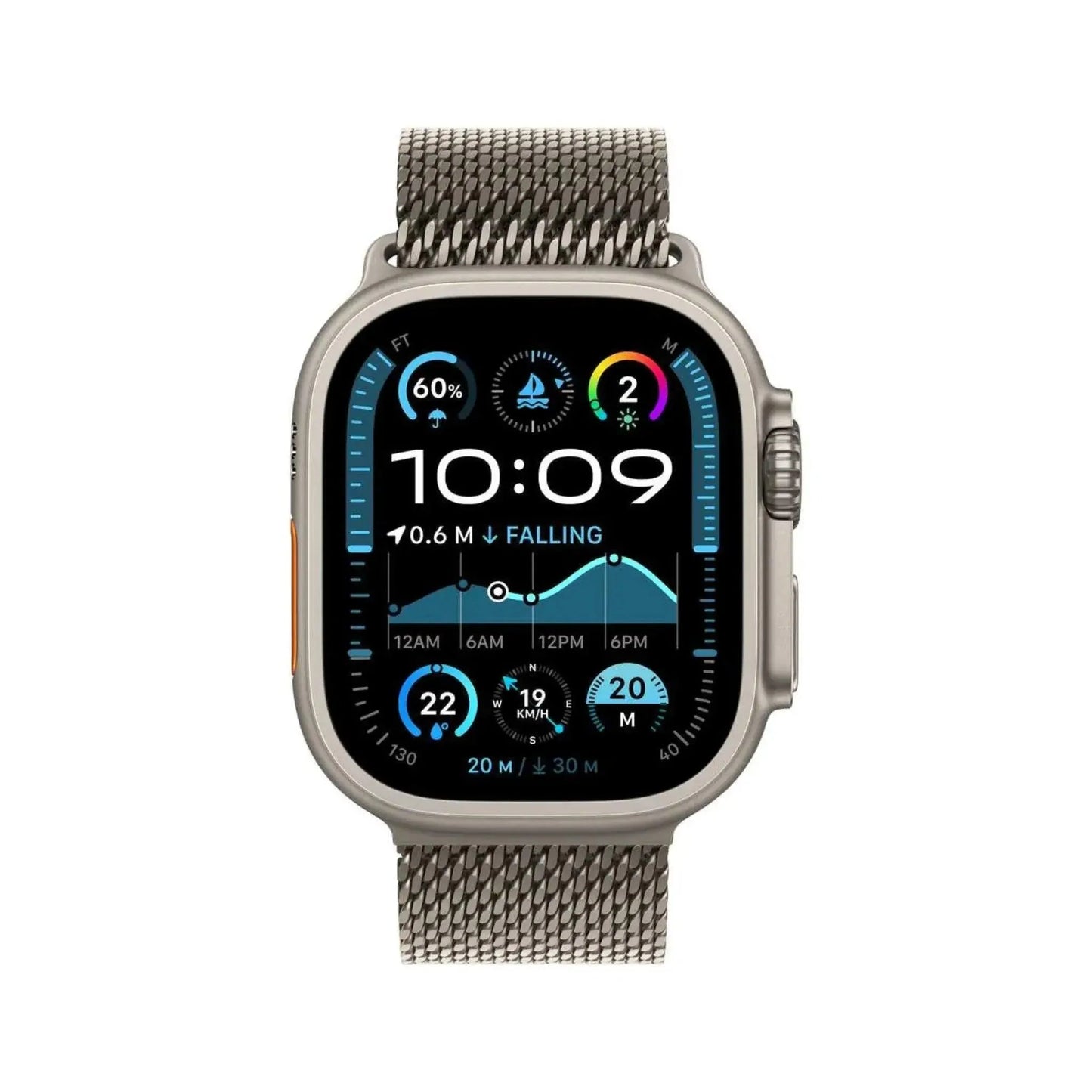 Apple Watch Ultra 2 Natural GPS + Cellular 49mm Titanium Case with Natural Milanese Loop – L