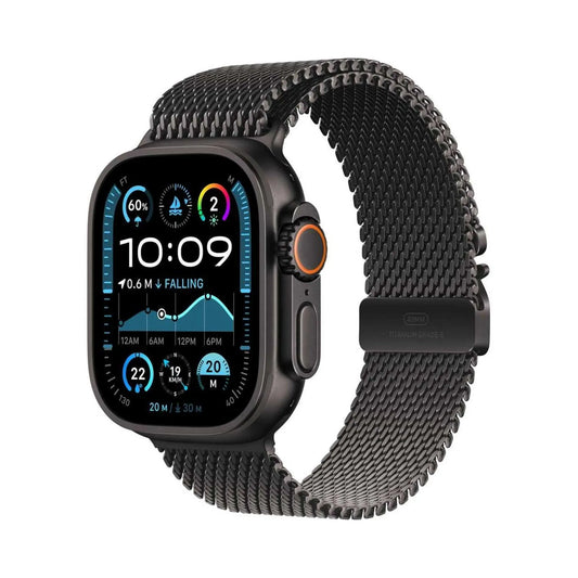 Apple Watch Ultra 2 Black GPS + Cellular 49mm Titanium Case with Black Milanese Loop – L