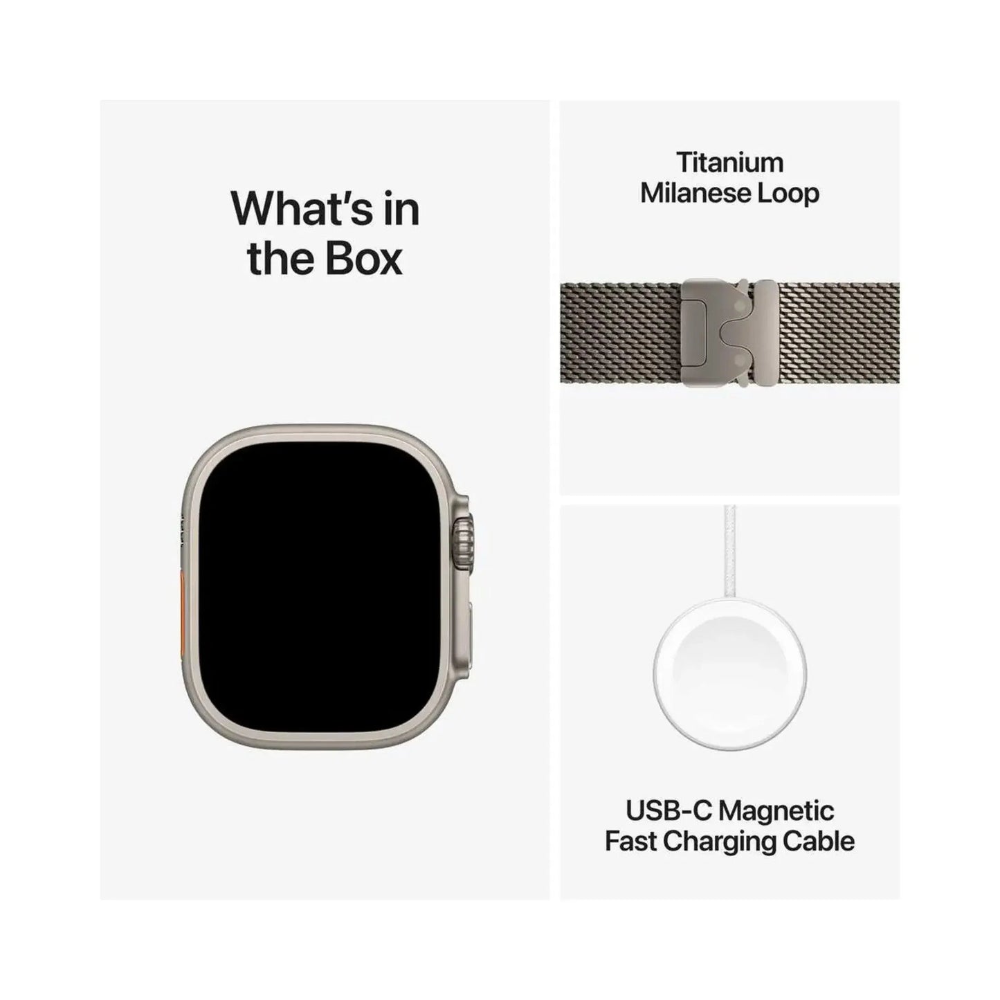Apple Watch Ultra 2 Natural GPS + Cellular 49mm Titanium Case with Natural Milanese Loop – L