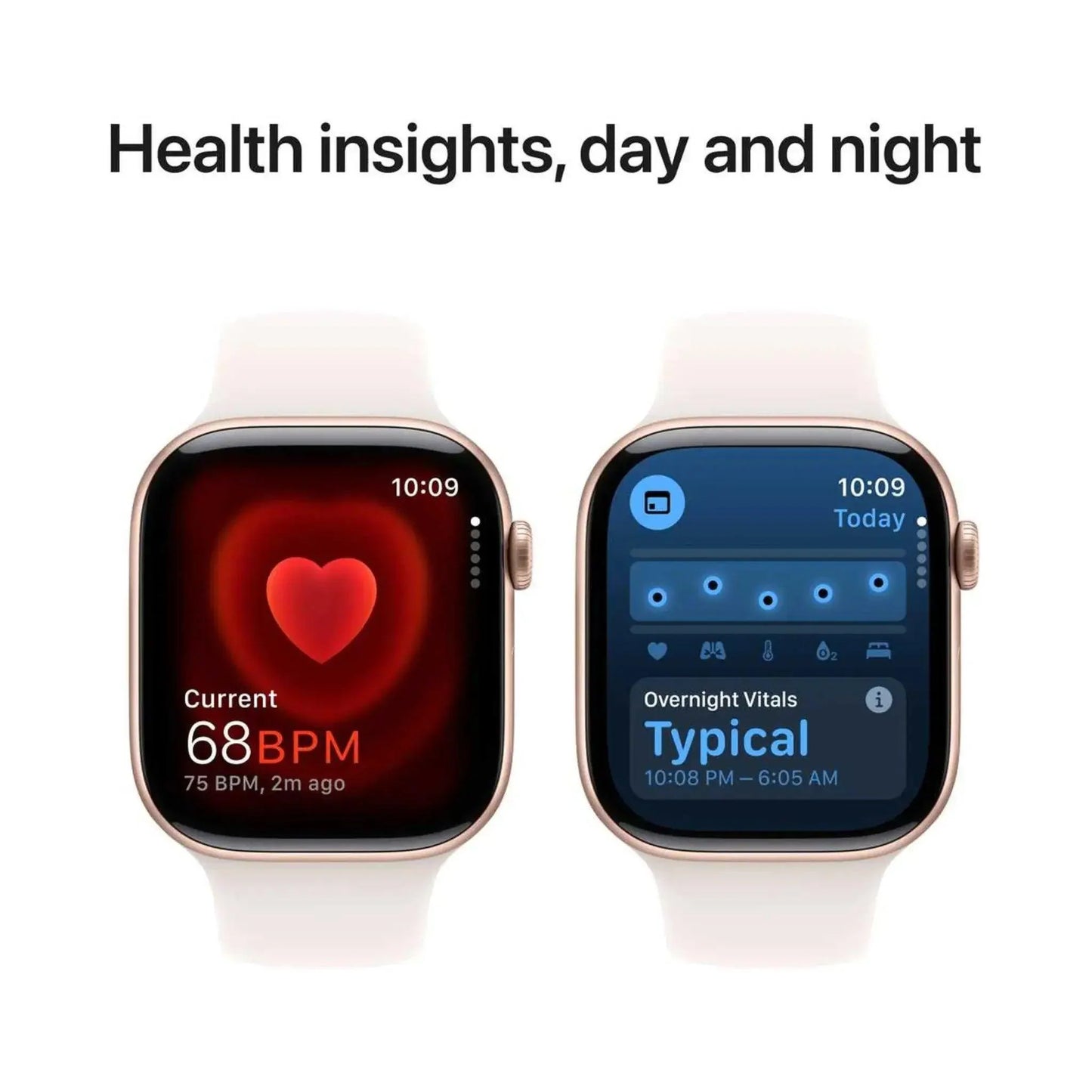 Apple Watch Series 10 Rose Gold GPS 46mm Aluminum Case with Light Blush Sport Band – S/M