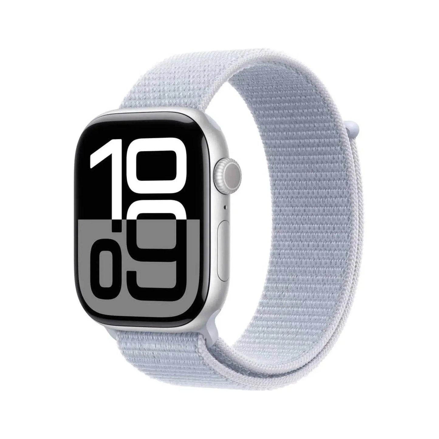 Apple Watch Series 10 Silver GPS 46mm Aluminum Case with Blue Cloud Sport Loop
