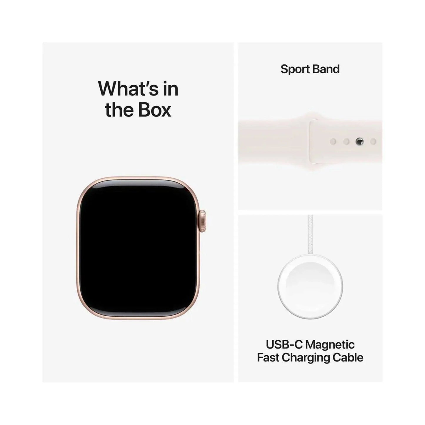Apple Watch Series 10 Rose Gold GPS 46mm Aluminum Case with Light Blush Sport Band – S/M